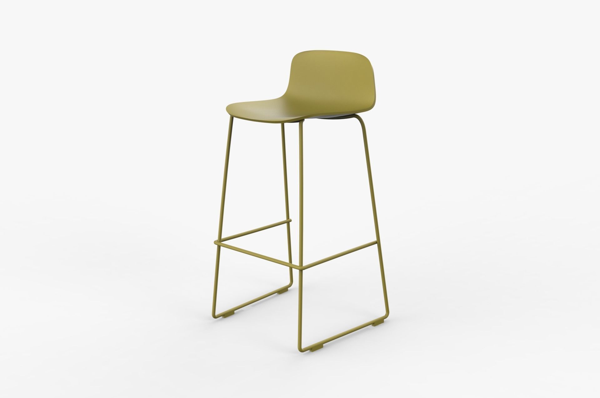 Stool Chair 3D model_2