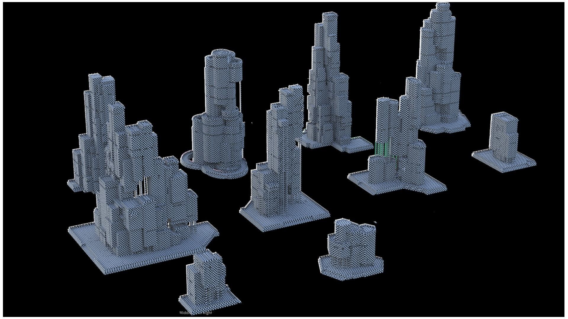 MODERN BUILDING AND SKYSCRAPER PACK KITBASH CITY WORLD KIT 3D model_3