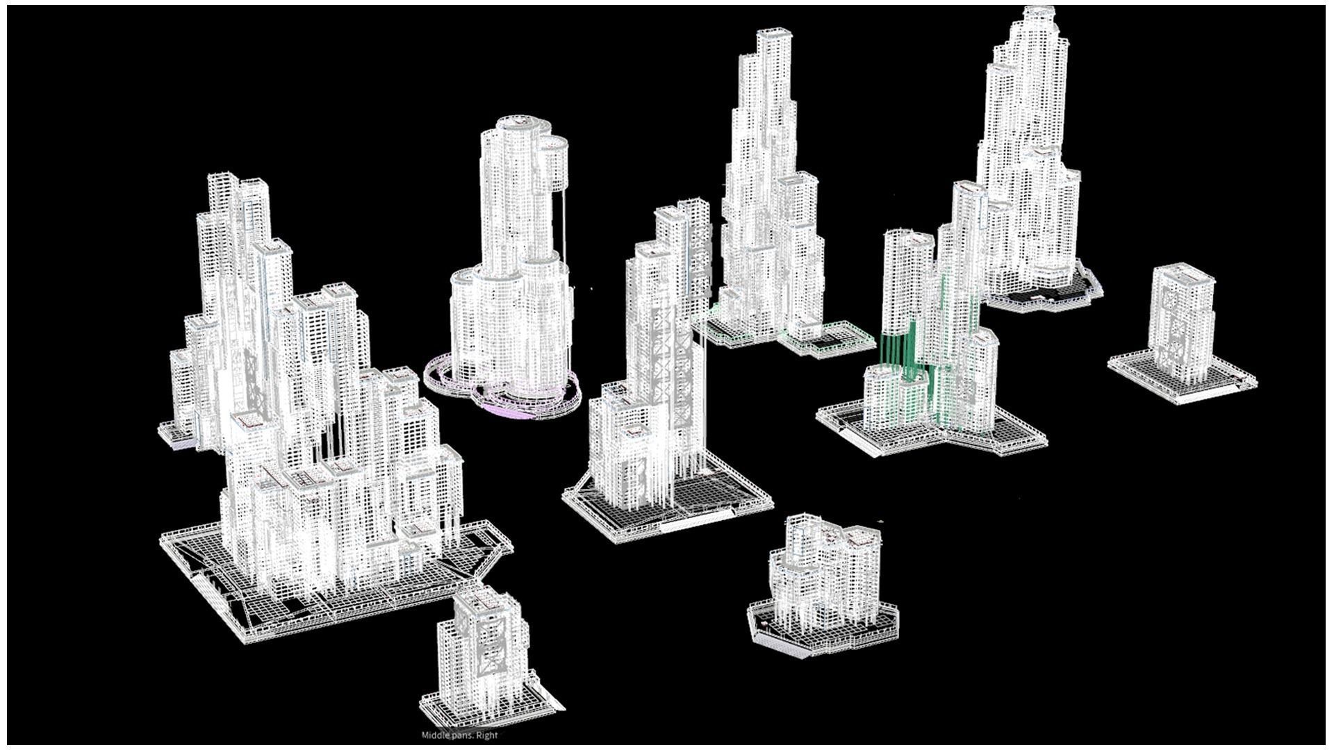 MODERN BUILDING AND SKYSCRAPER PACK KITBASH CITY WORLD KIT 3D model_4