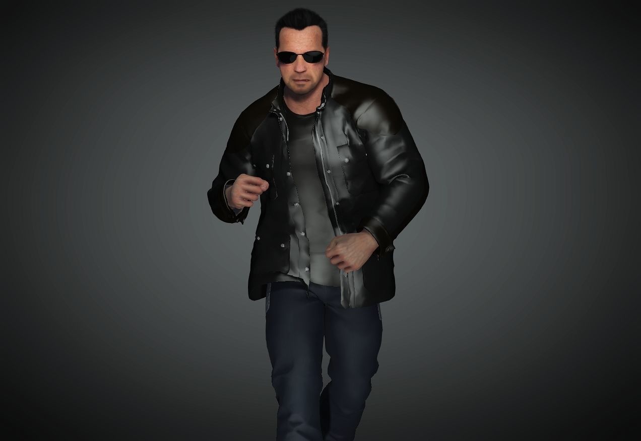 The Terminator Arnold Schwarzenegger 3D Model Low-poly 3D model_1