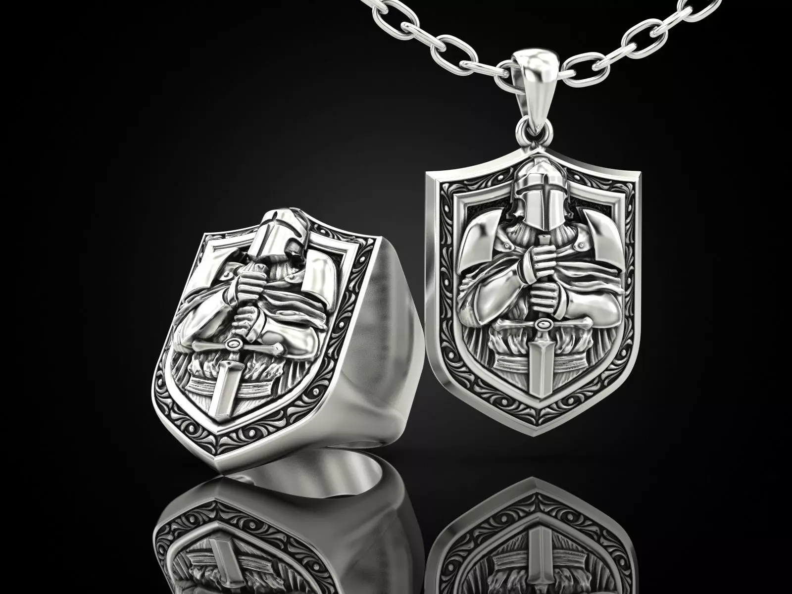 Collection Knight Ring and Pendant _0