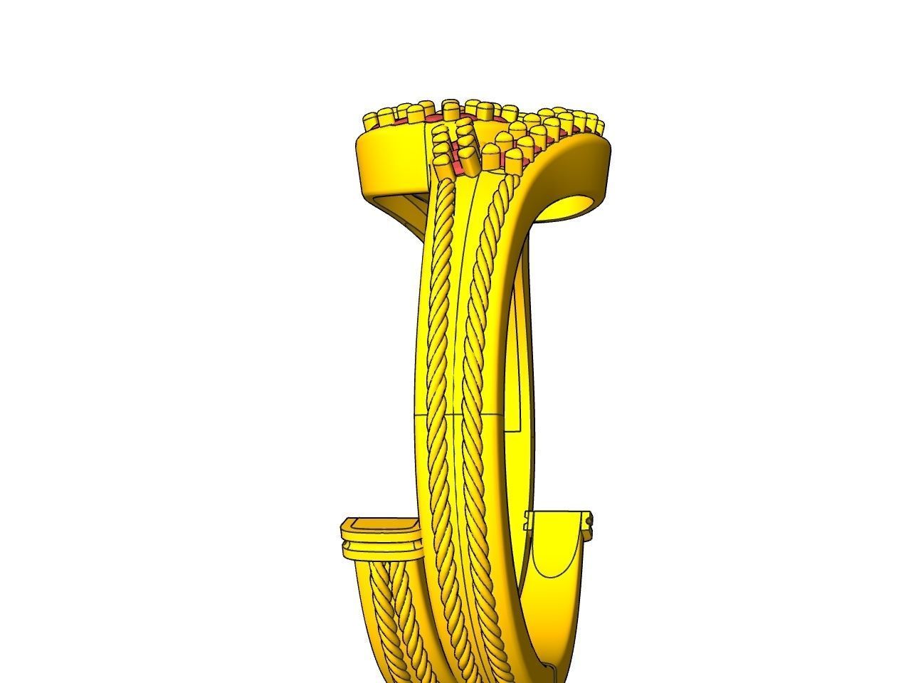 Intertwined knot ring all parts stl files verified 3D print model_15