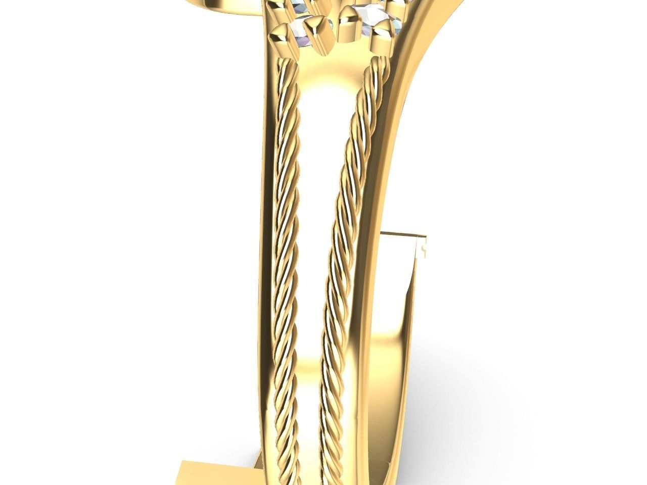 Intertwined knot ring all parts stl files verified 3D print model_11