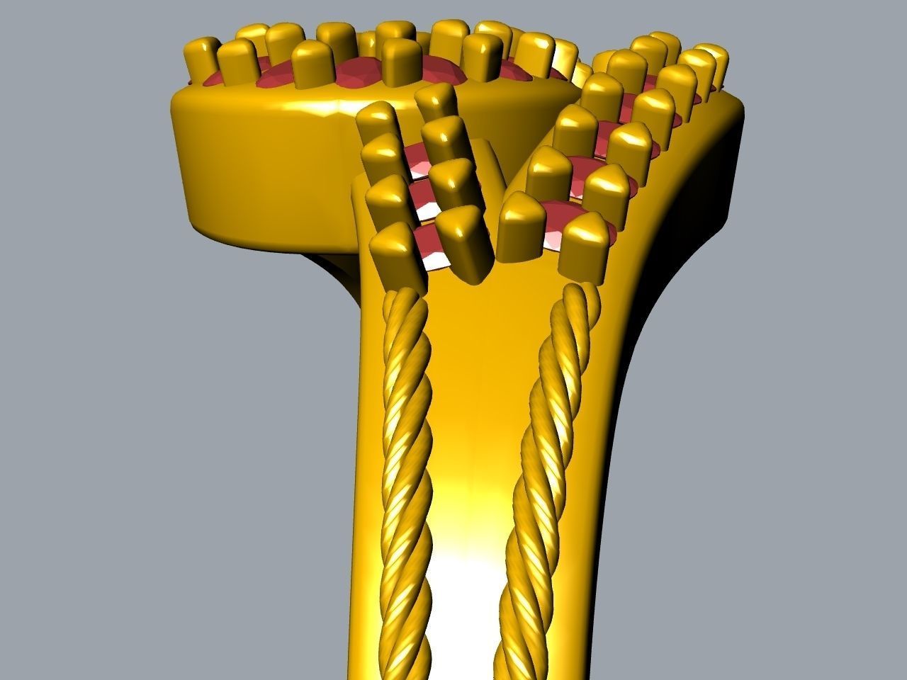 Intertwined knot ring all parts stl files verified 3D print model_5