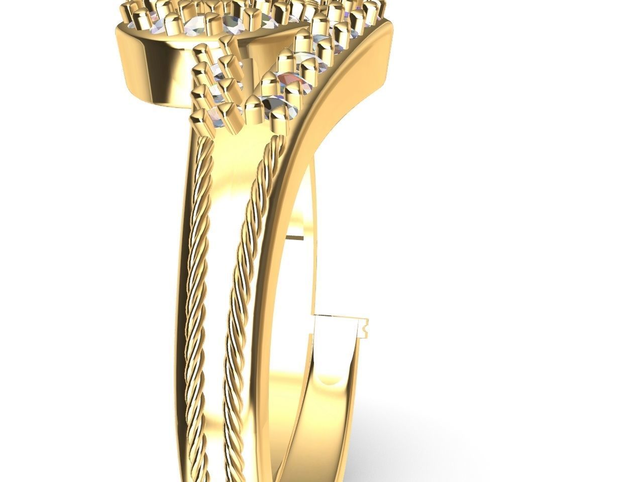 Intertwined knot ring all parts stl files verified 3D print model_23