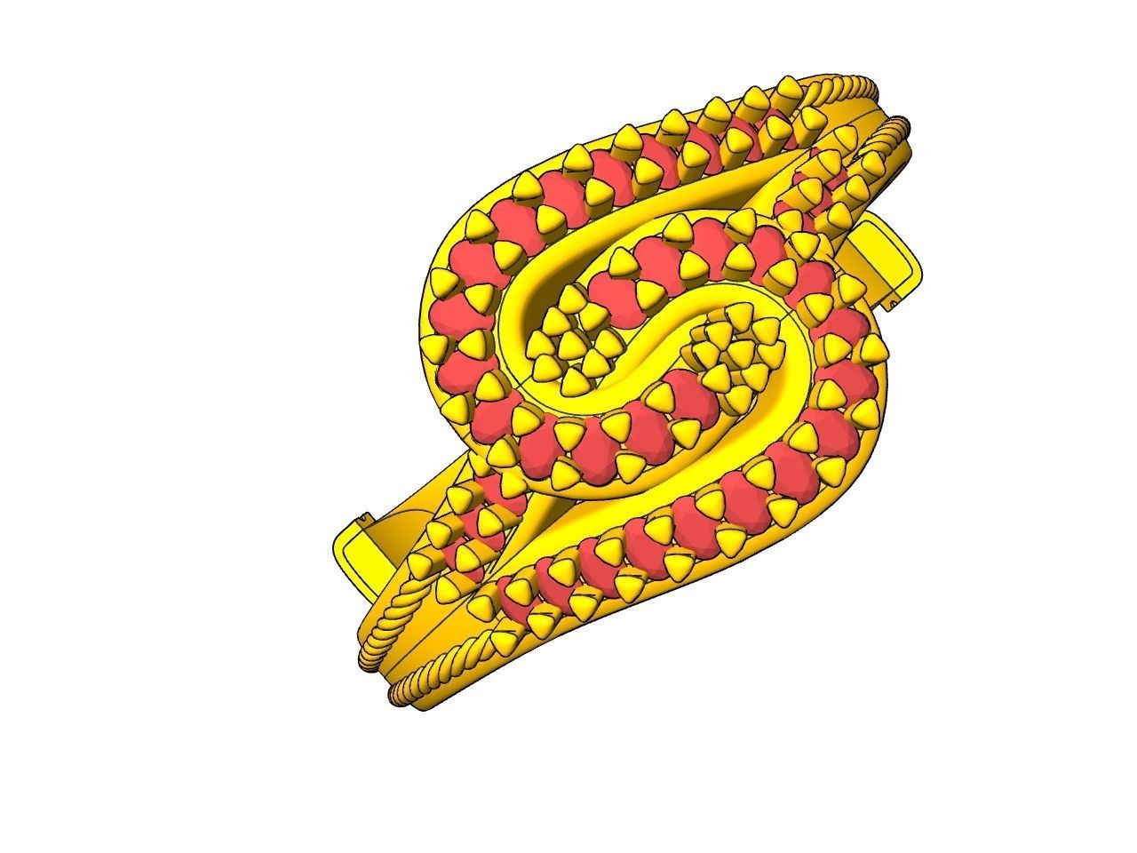 Intertwined knot ring all parts stl files verified 3D print model_1