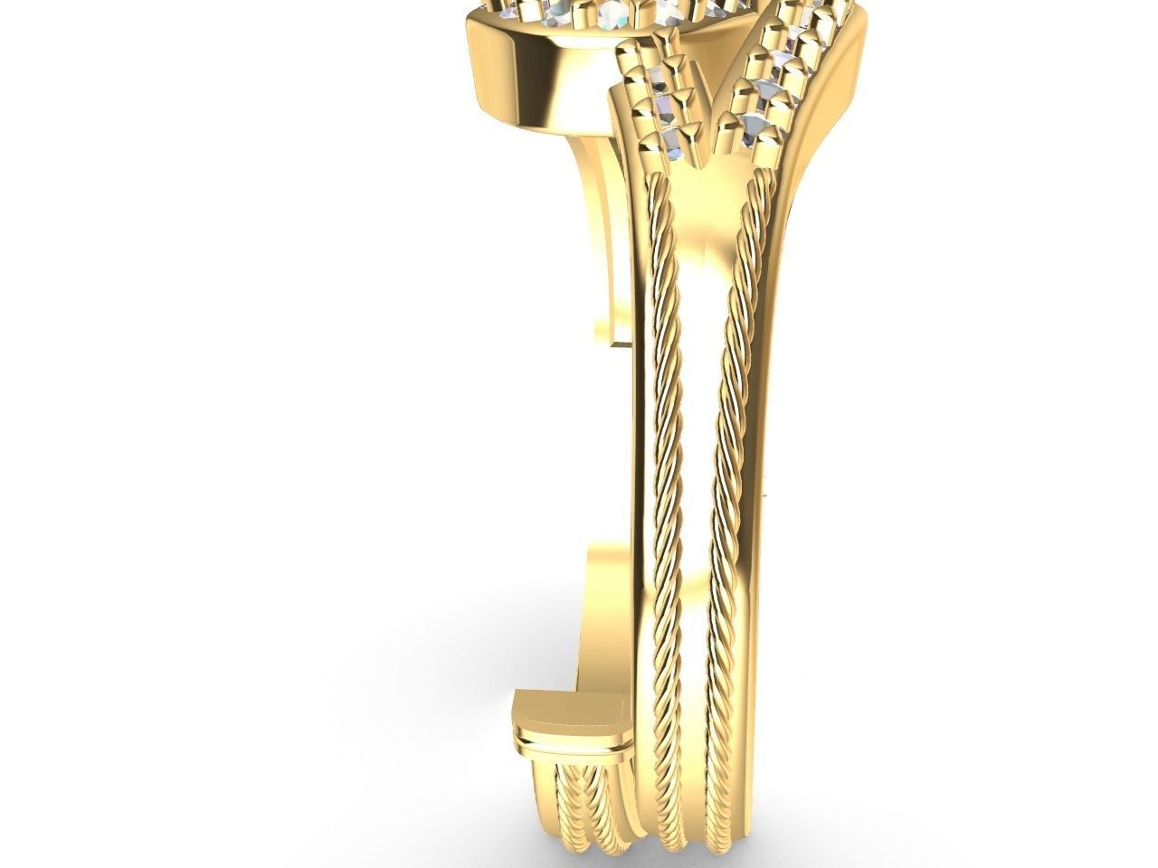 Intertwined knot ring all parts stl files verified 3D print model_19