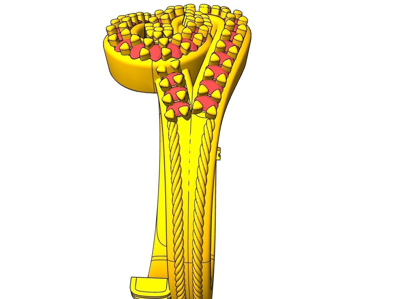 Intertwined knot ring all parts stl files verified 3D print model_13