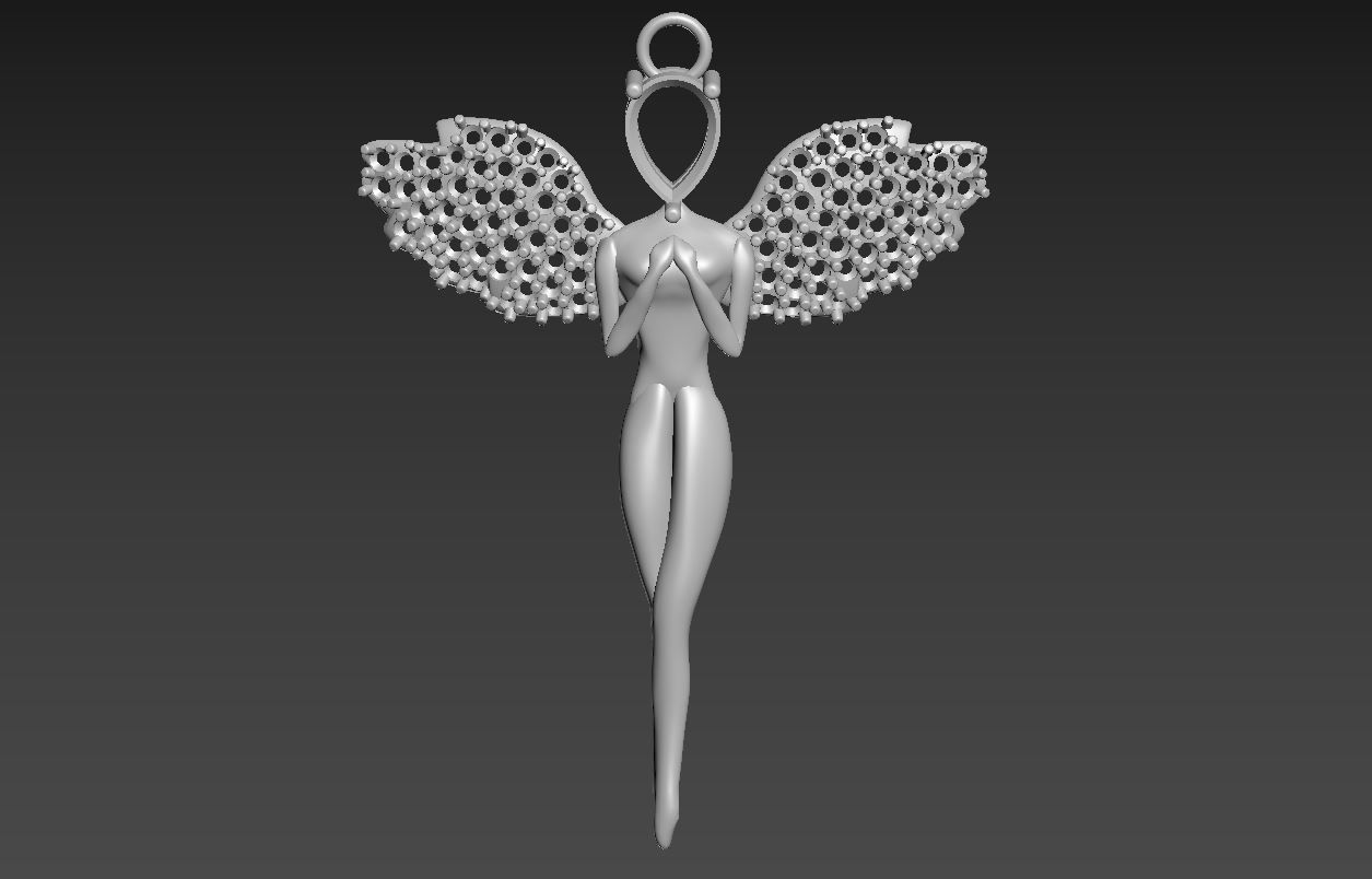 Angel Pendant P 022 3D print model_9