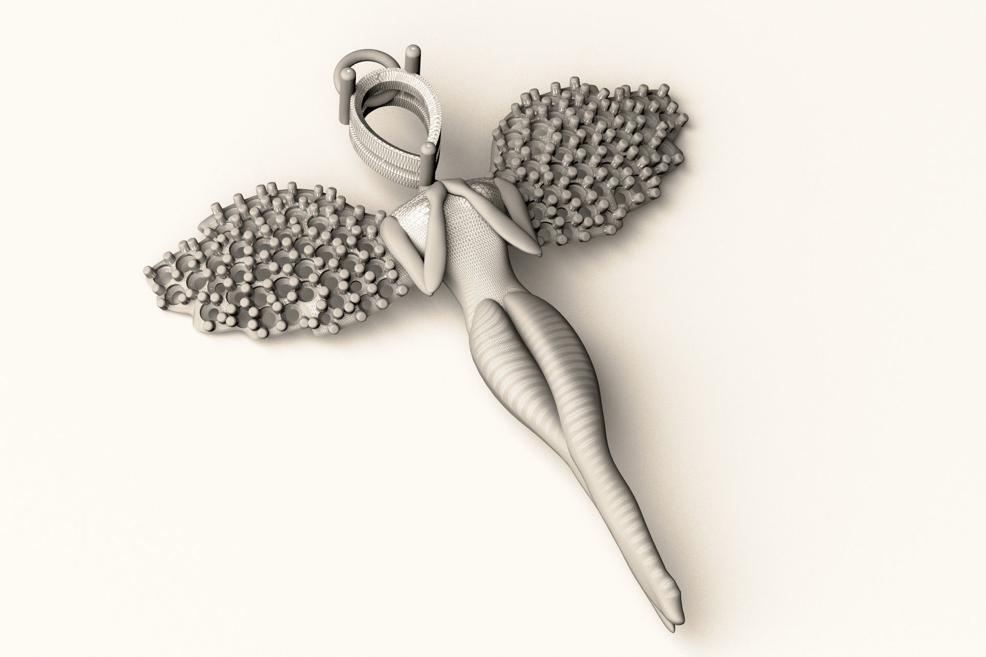 Angel Pendant P 022 3D print model_6