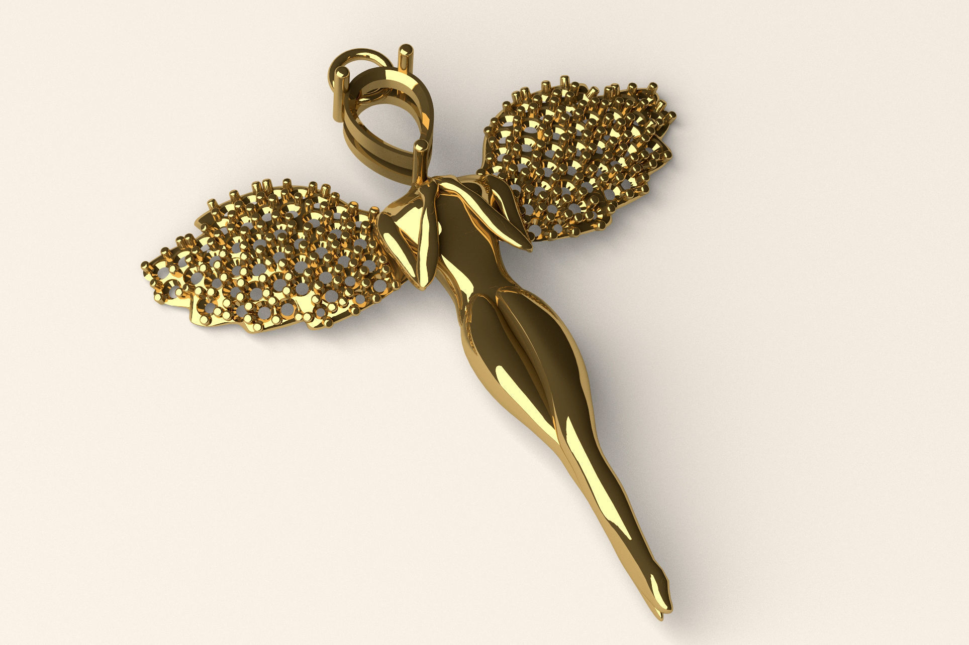 Angel Pendant P 022 3D print model_5