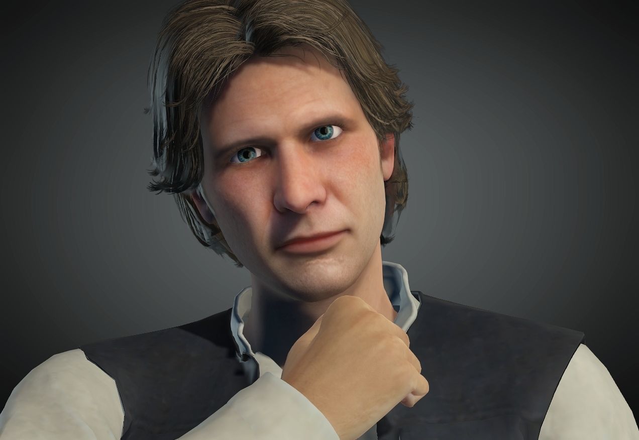 Han Solo from Star Wars 3D Model Low-poly 3D model_1