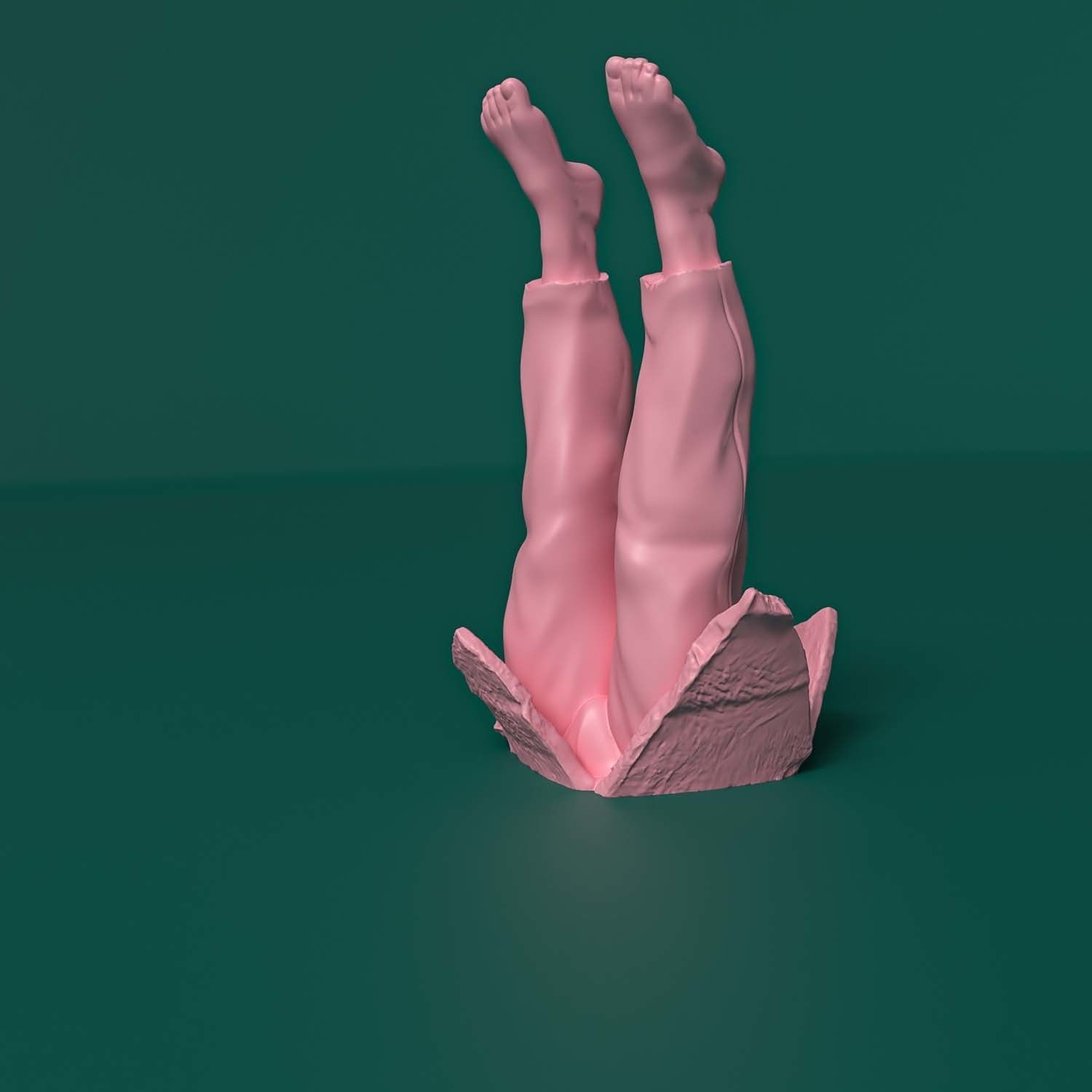  Stuck in the wall -no support 3d printing stl file 3D print model_6