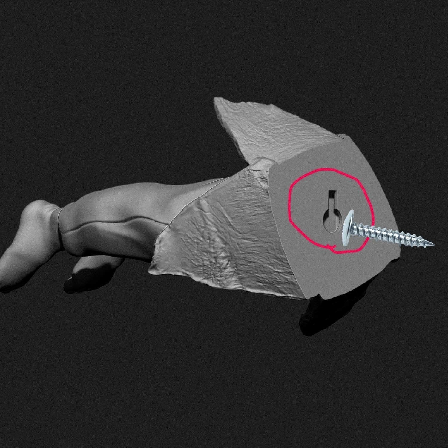  Stuck in the wall -no support 3d printing stl file 3D print model_7