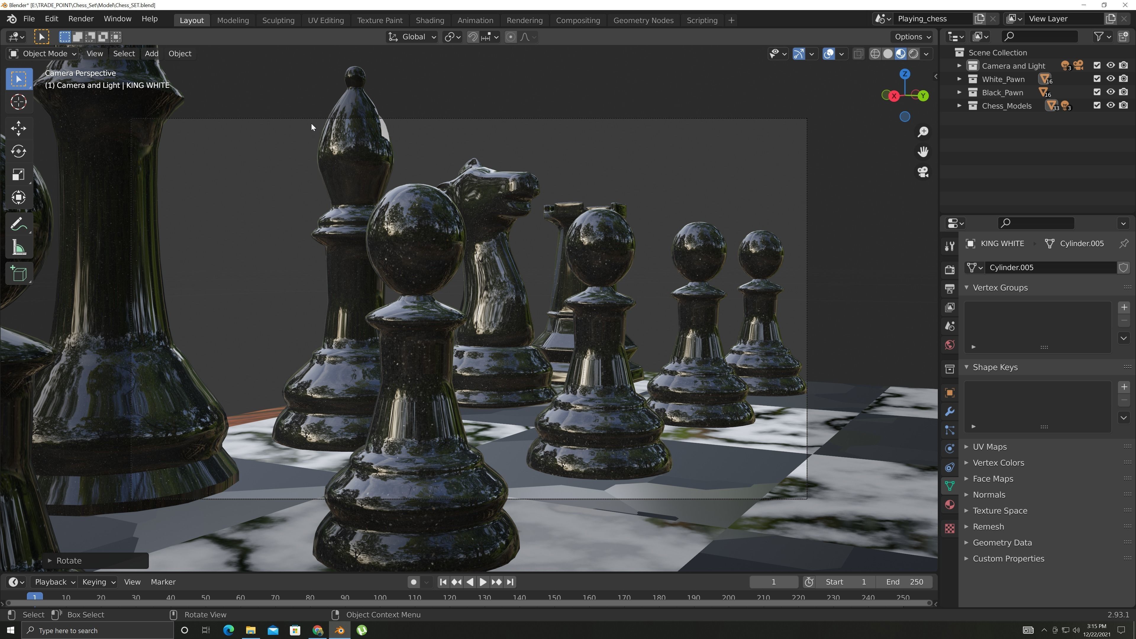 CHESS-SET vase 3D model_29