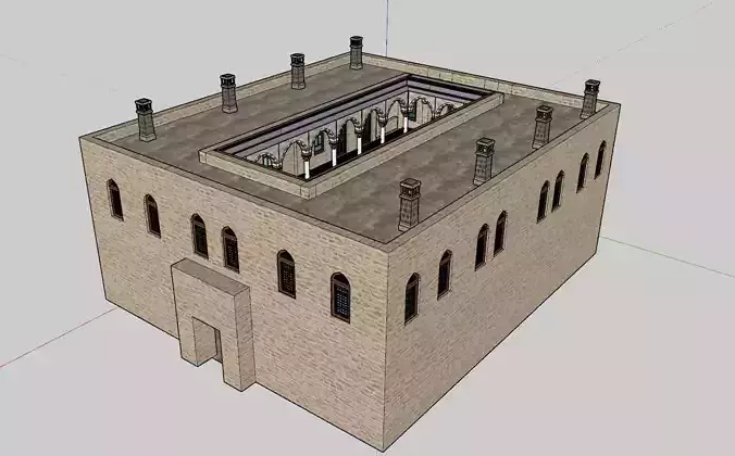 arabic caravanserai 3D model