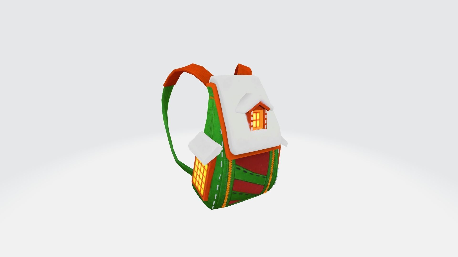 3x bag Merry Tidings Backpack 3D model_5