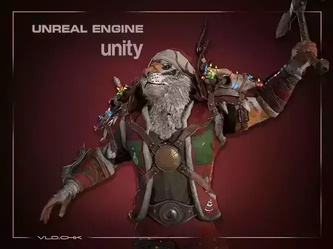 TigerSanta character in video game