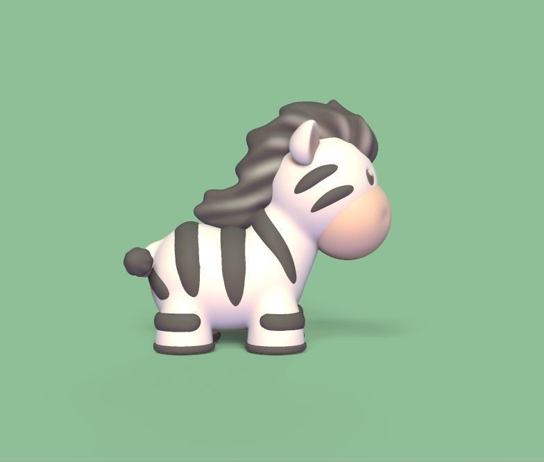 Little Zebra 3D print model_2