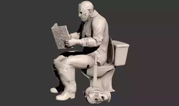 Jason on toilet 3D model