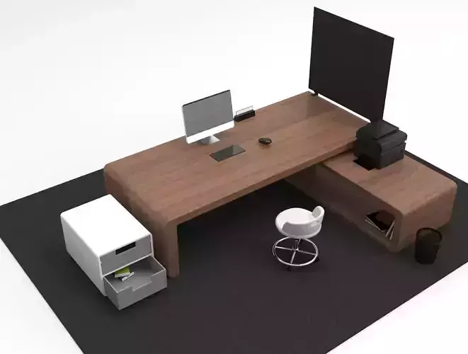 Office Furnitures and Tools 3D model