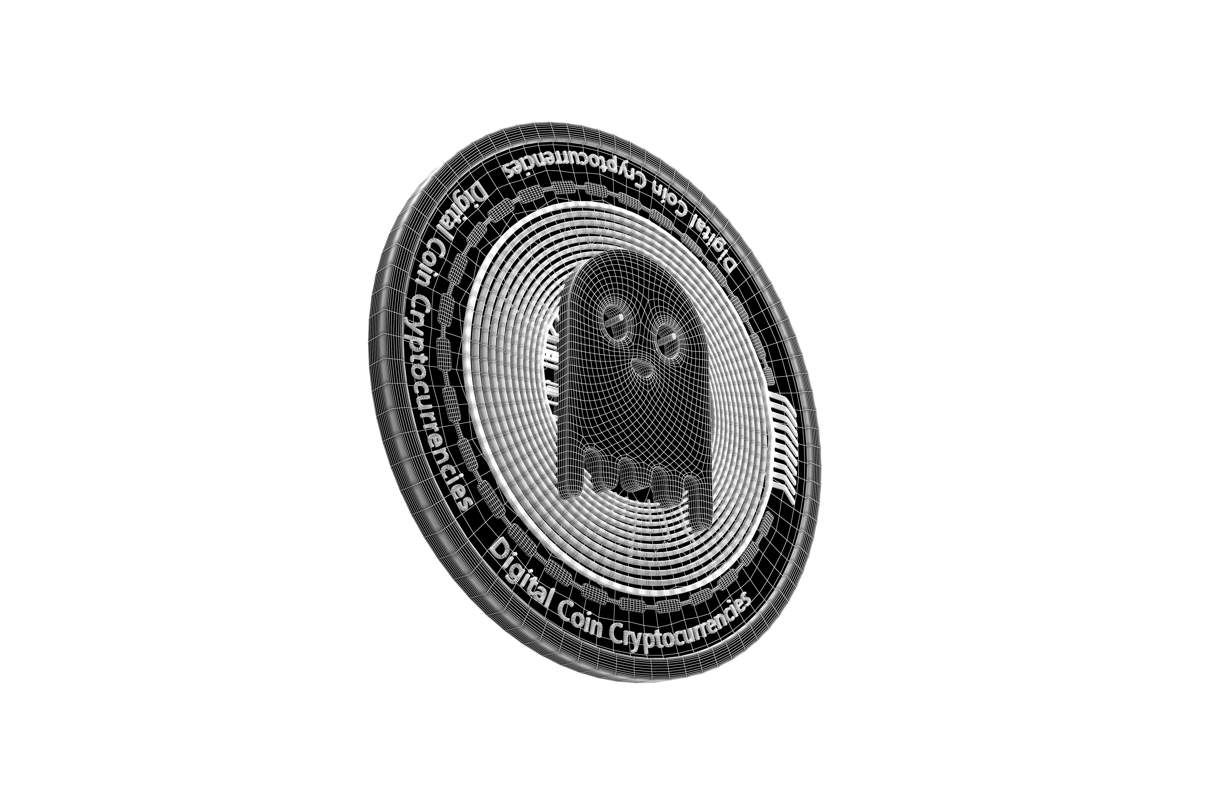 Aave Coin Ghost v2 001 Low-poly 3D model_5