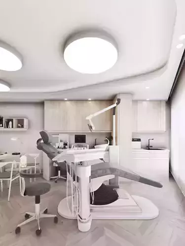 full modern detailed Dental Clinic 3D model