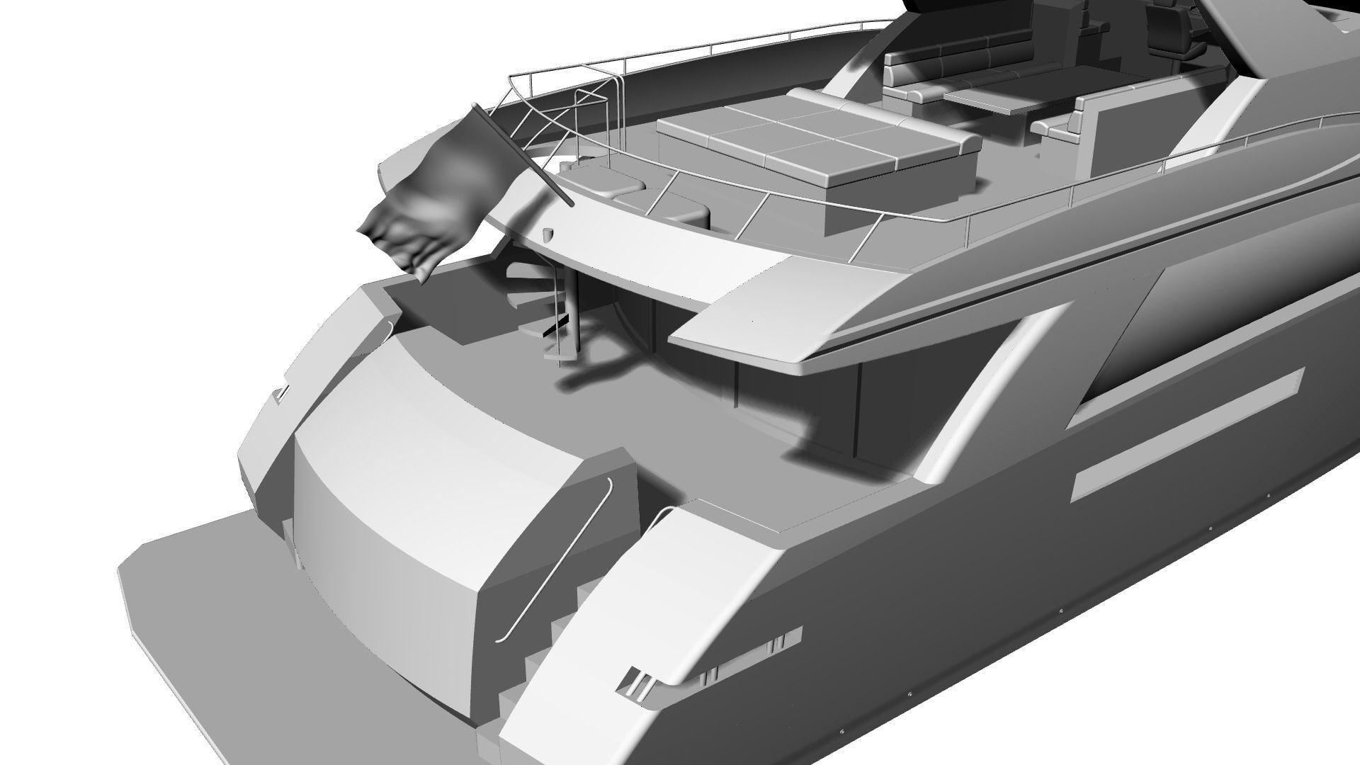 80 Foot Pilothouse Motor Yacht 3D model_14
