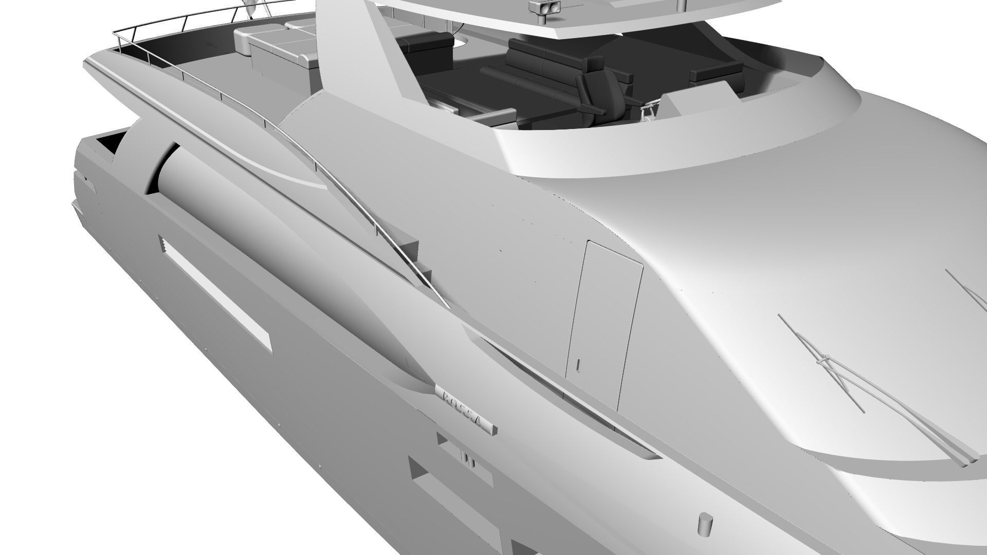 80 Foot Pilothouse Motor Yacht 3D model_10