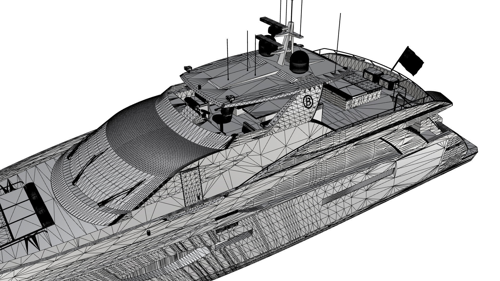 80 Foot Pilothouse Motor Yacht 3D model_5