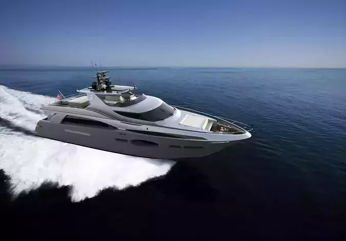 80 Foot Pilothouse Motor Yacht 3D model