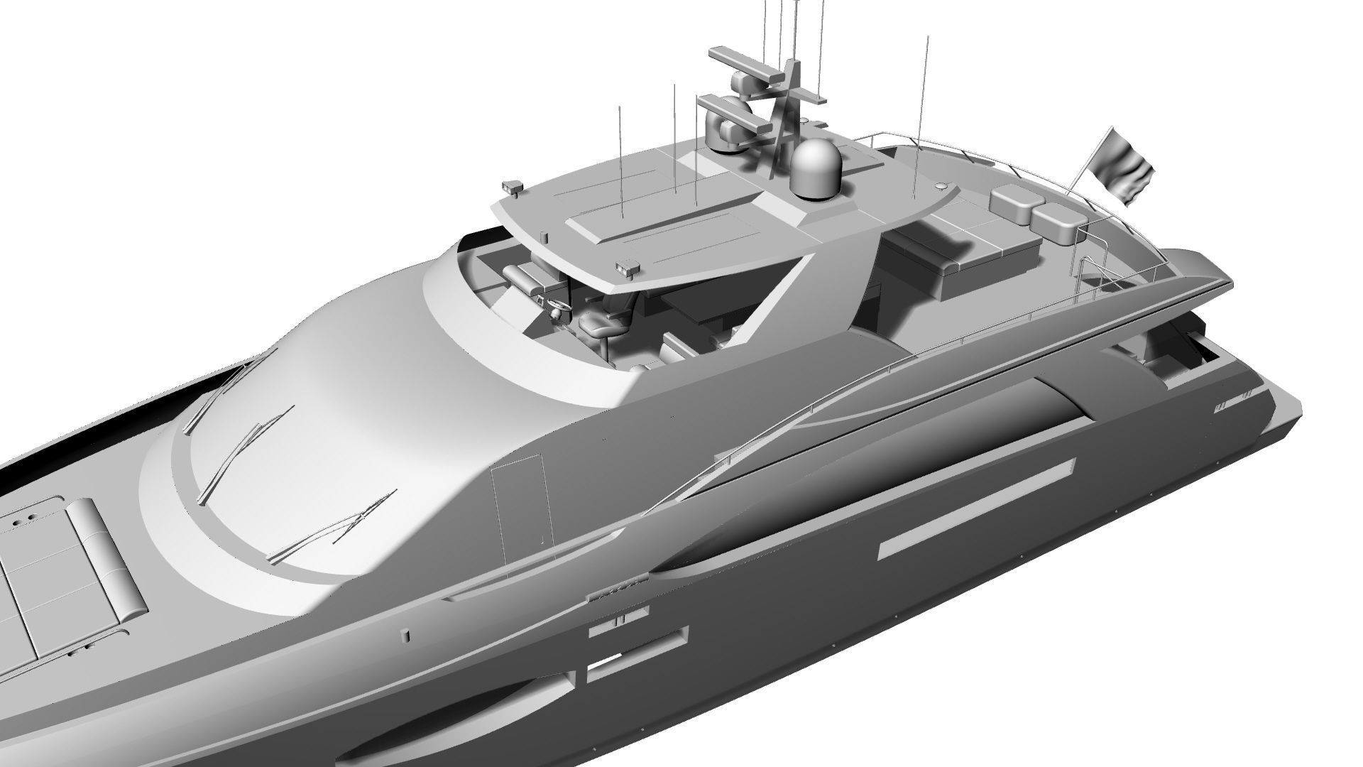 80 Foot Pilothouse Motor Yacht 3D model_12
