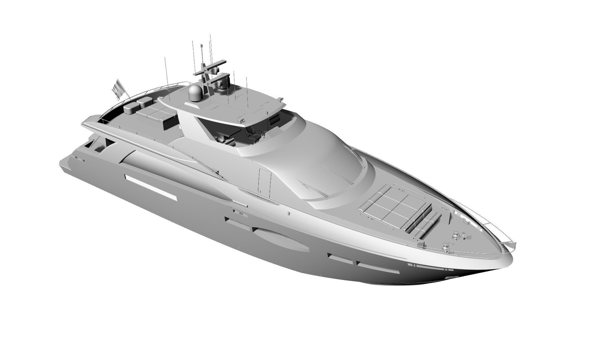 80 Foot Pilothouse Motor Yacht 3D model_9