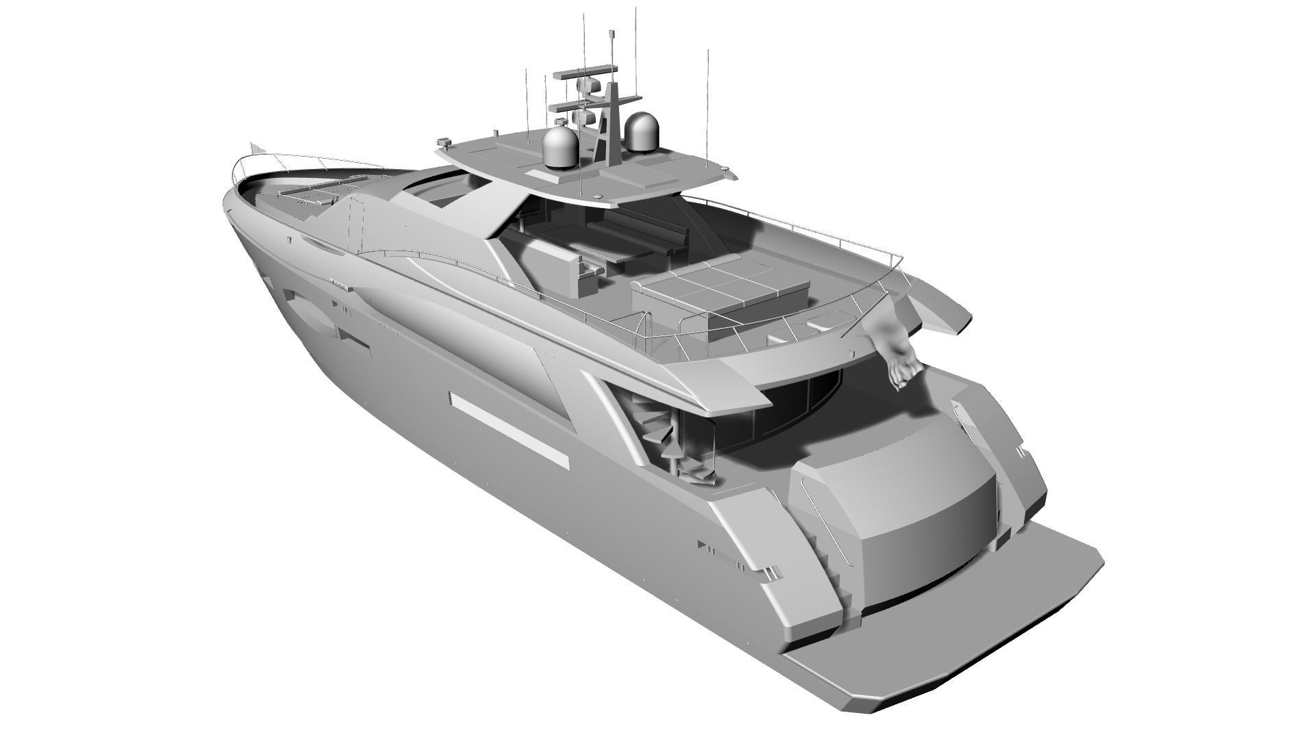 80 Foot Pilothouse Motor Yacht 3D model_8