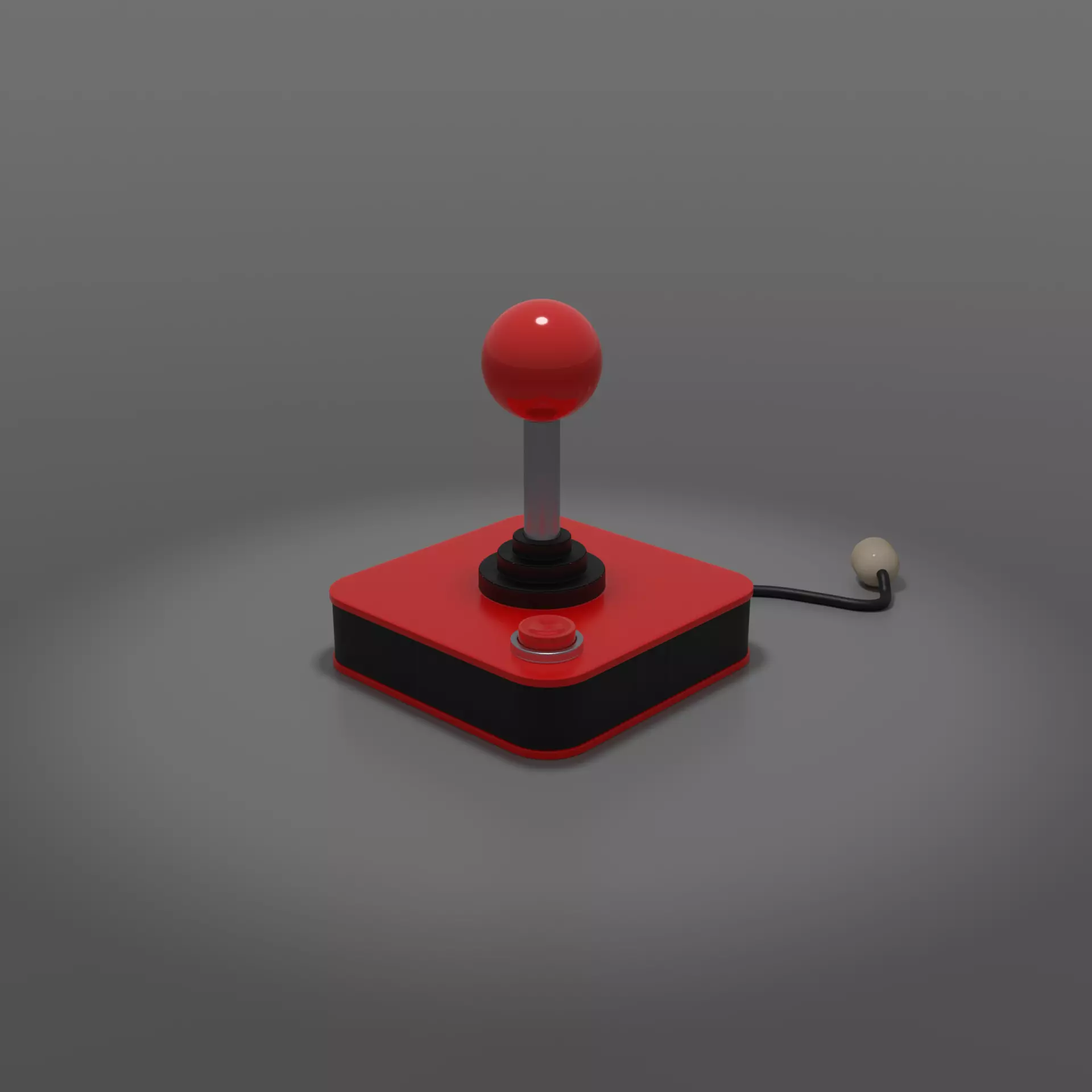 joystick retro game controller Low-poly 3D model