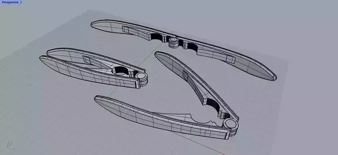 Nutcracker 3D Model pair of scissors