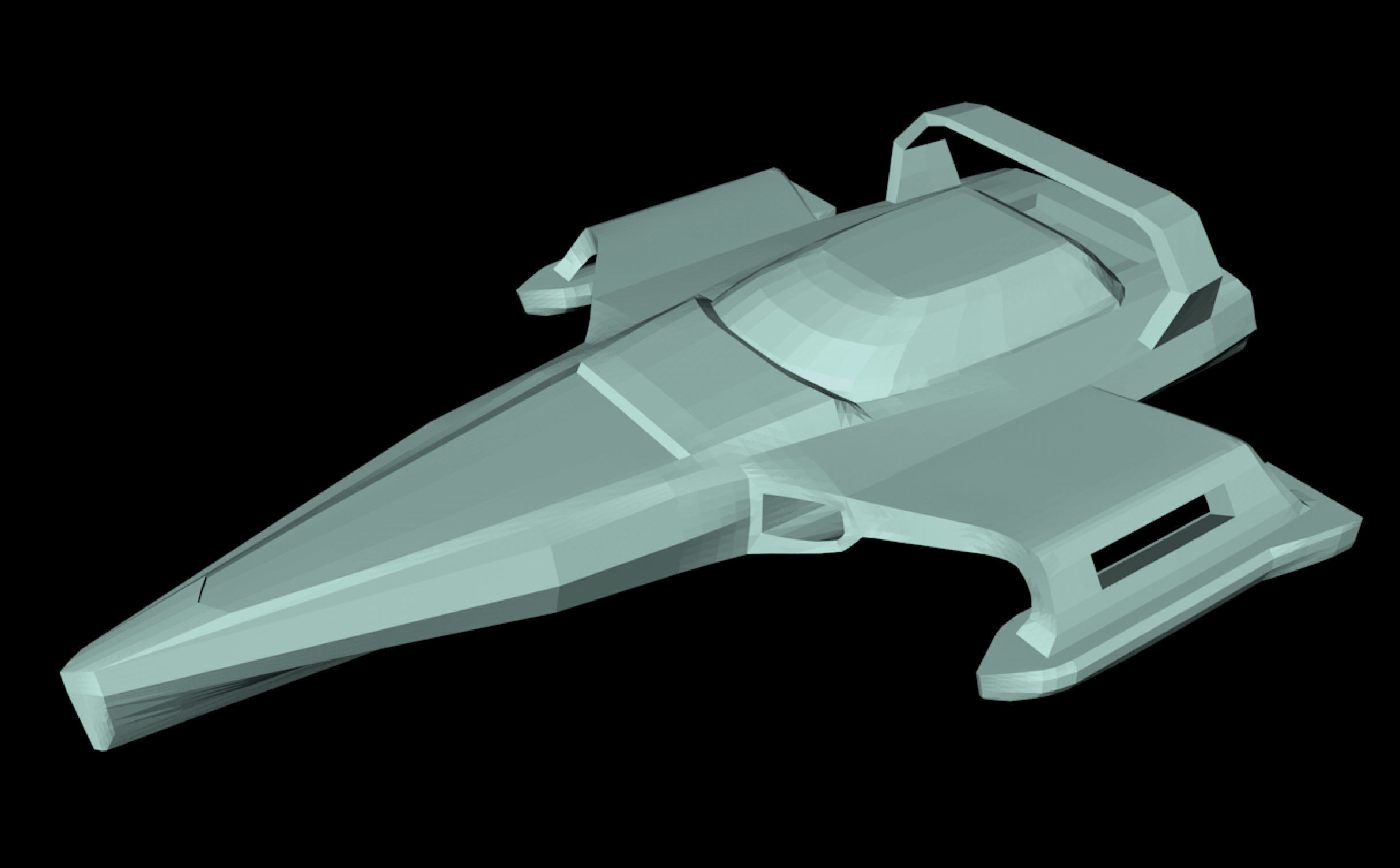 Powerboat fiction 3D model_2