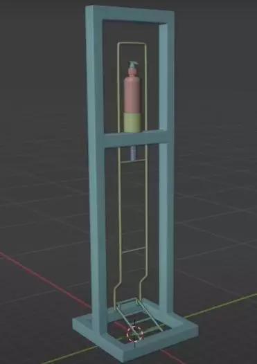 Foot powered hand sanitizer press Free 3D model