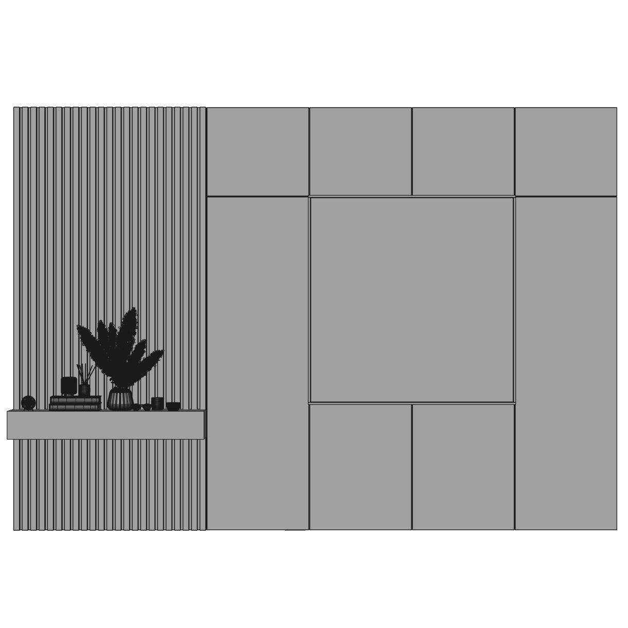 Hallway 3 wall art for living room 3D model_4