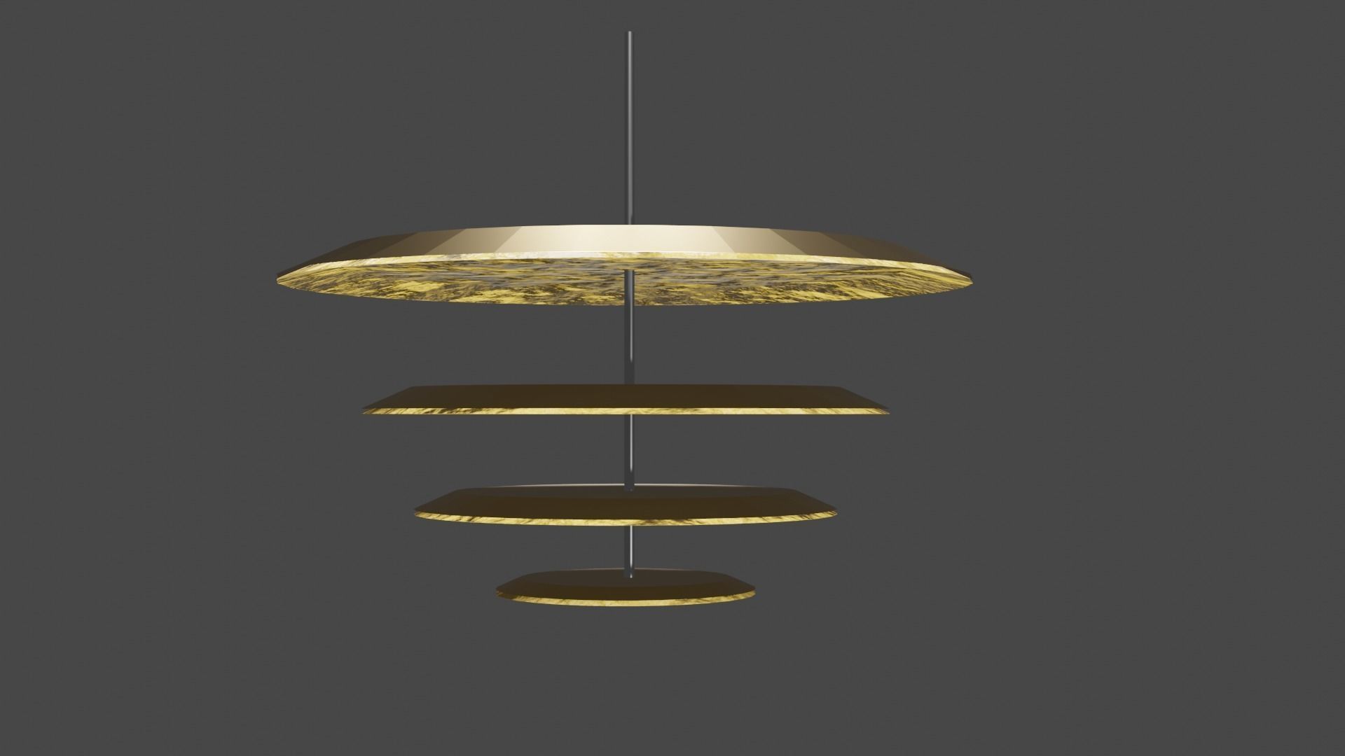 Gold Lamp 3D model_2