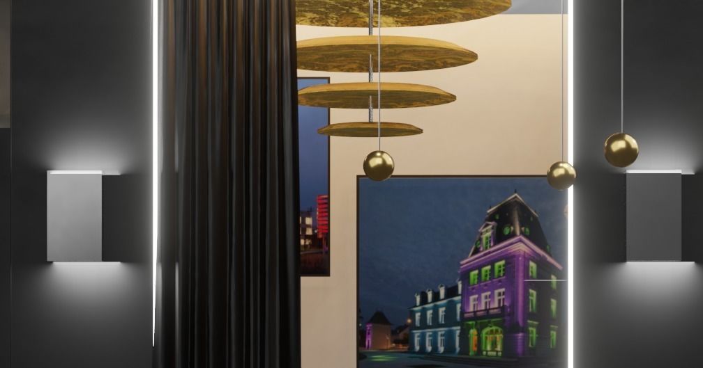 Gold Lamp 3D model_4