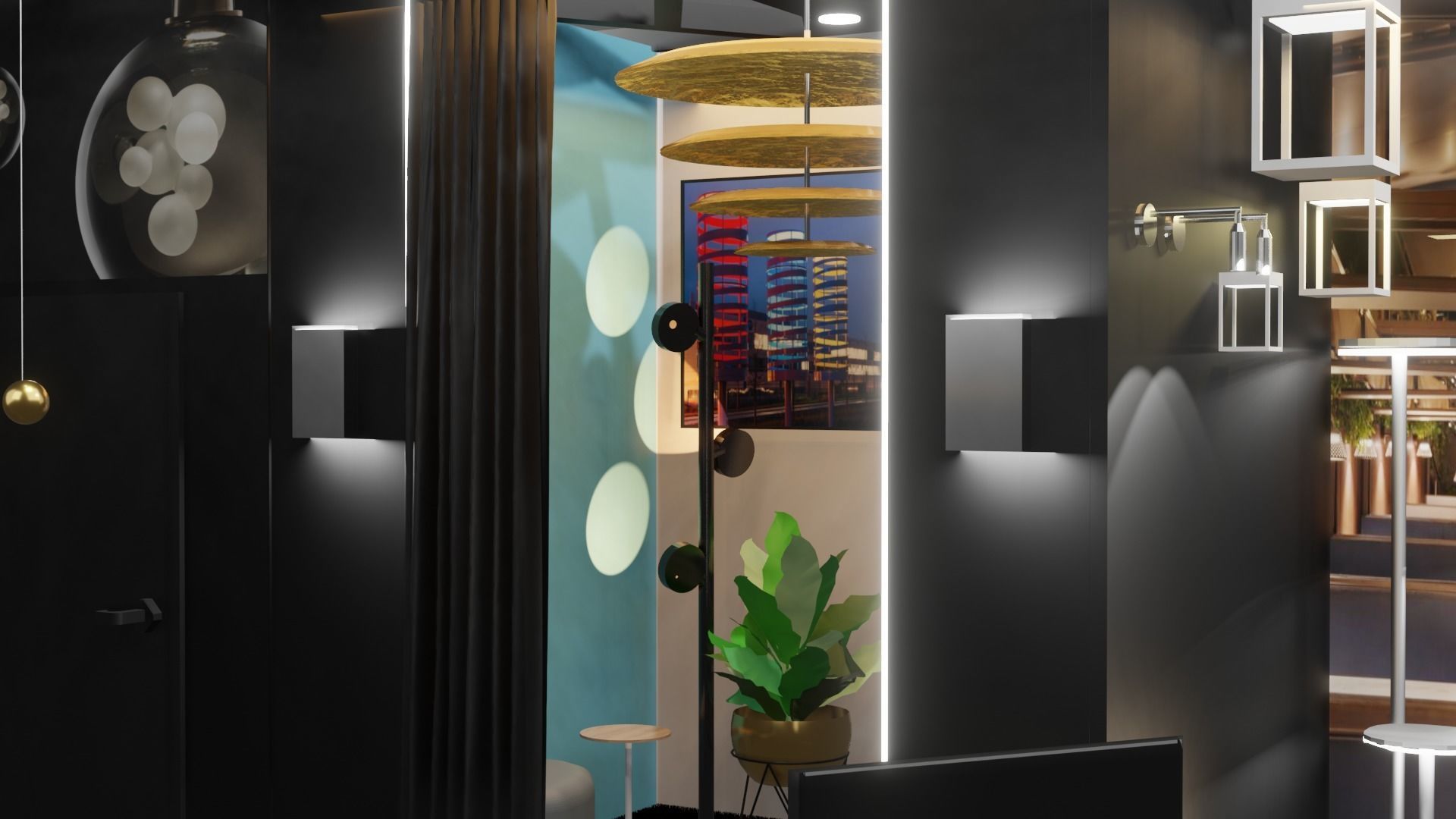 Gold Lamp 3D model_5