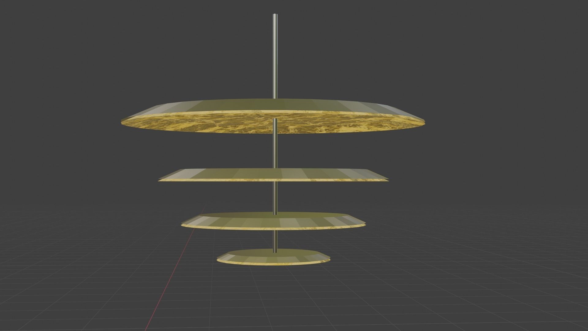 Gold Lamp 3D model_1