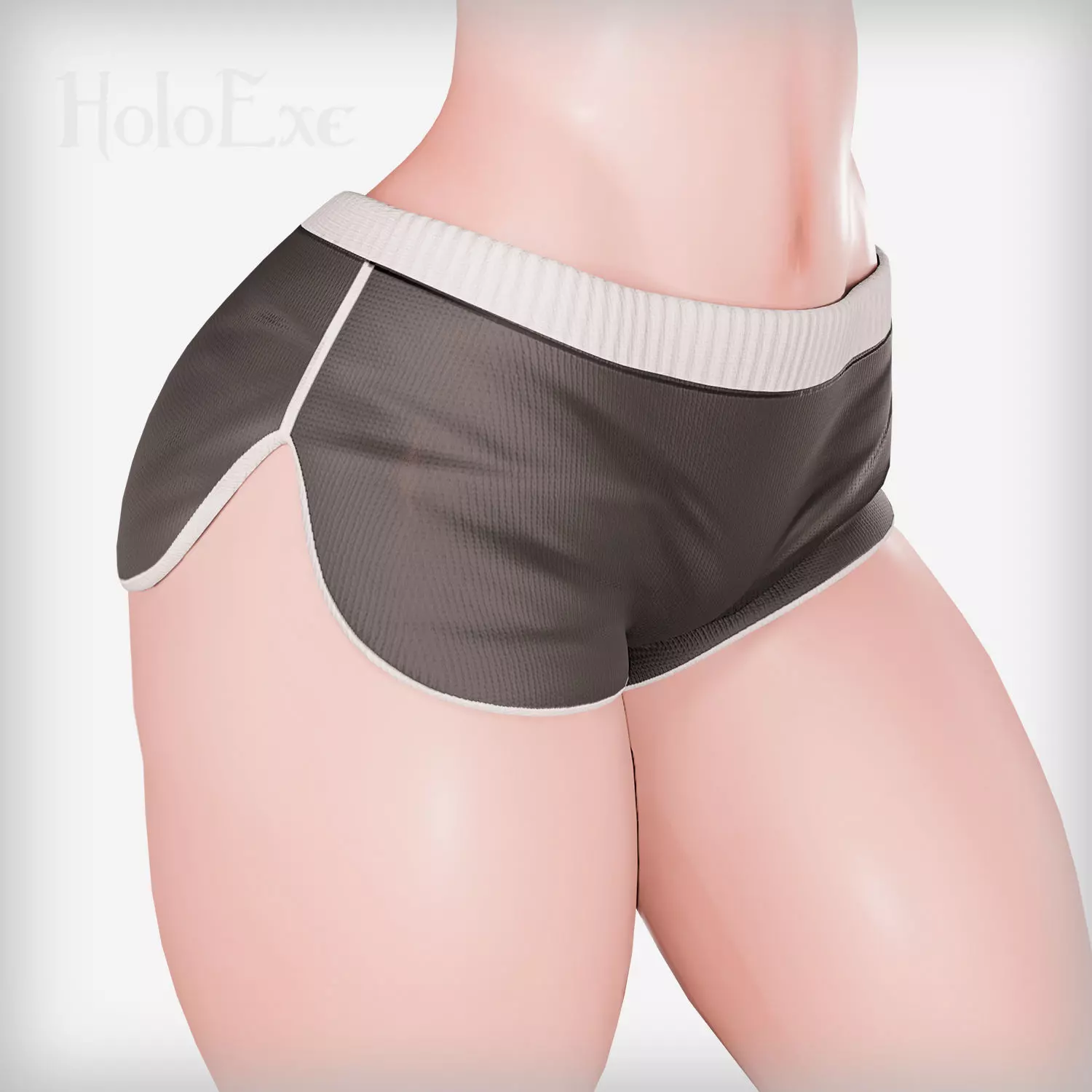 Booty Shorts Low-poly 3D model_0