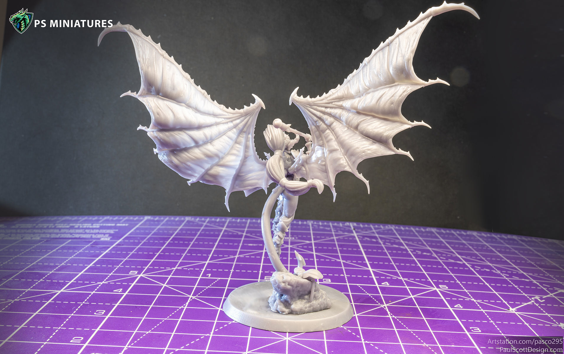Drow Demonic Harpy Pose 2 - Includes Pinup Variant 3D print model_10