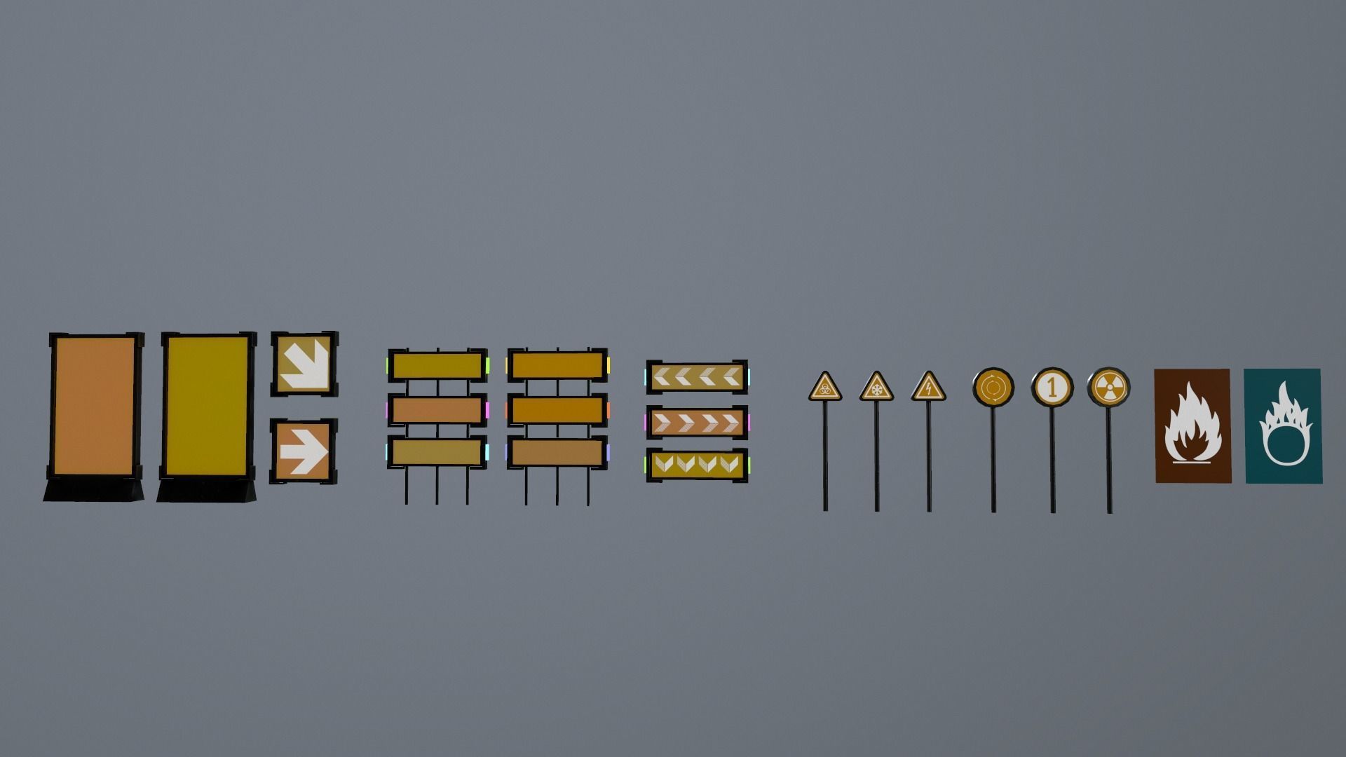 Sci-Fi Signs Low-poly 3D model_32