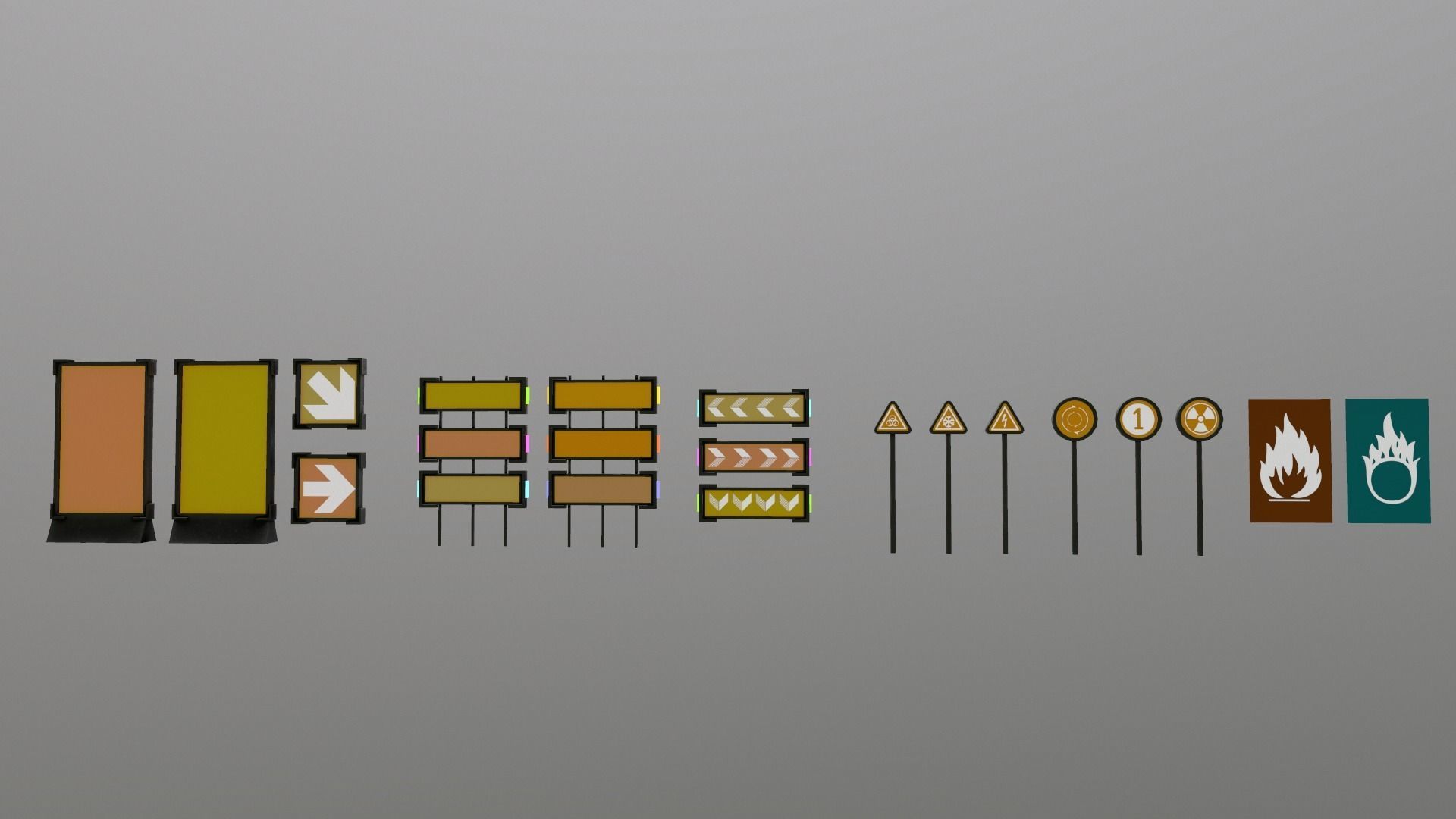 Sci-Fi Signs Low-poly 3D model_30