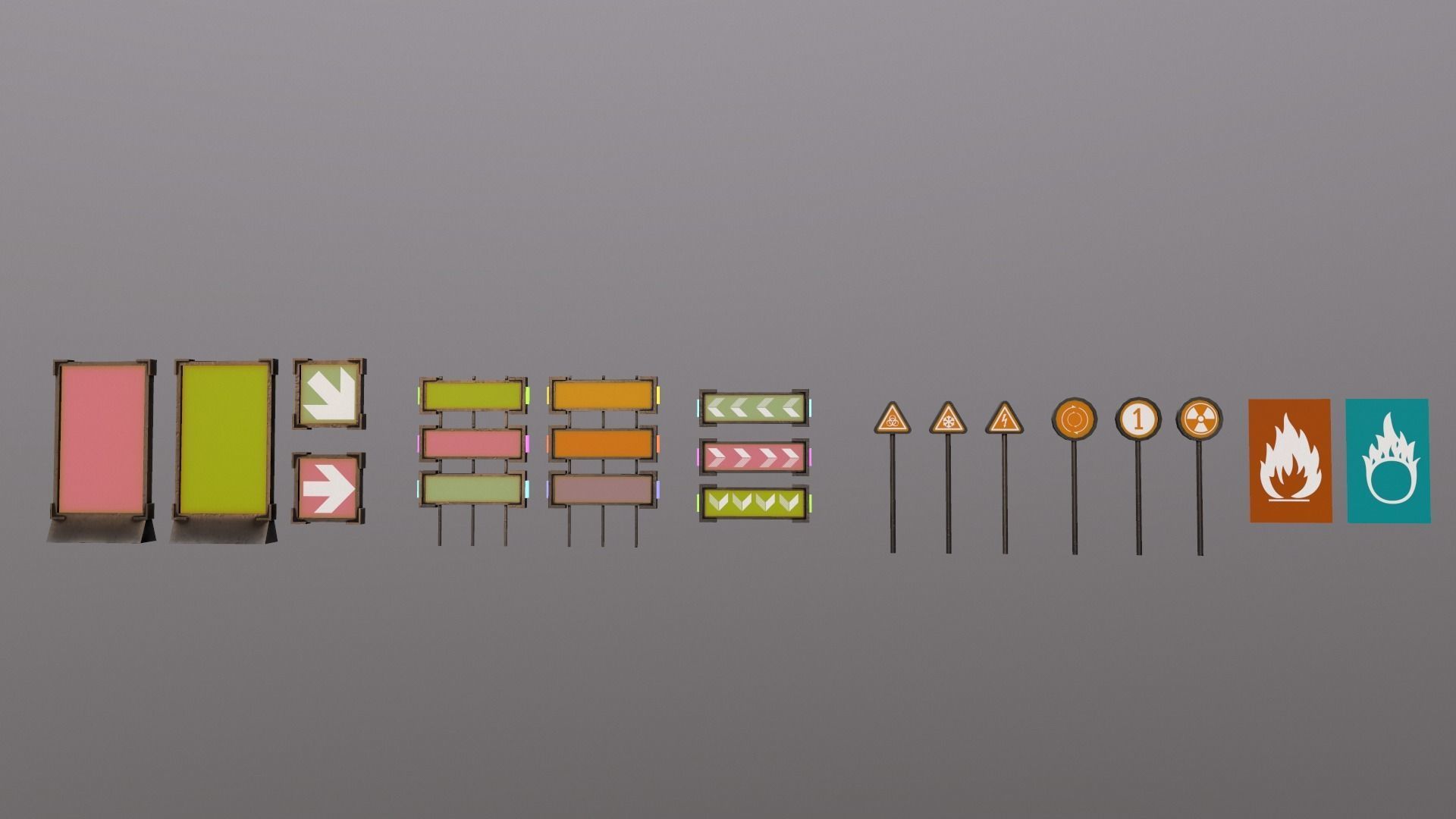 Sci-Fi Signs Low-poly 3D model_25