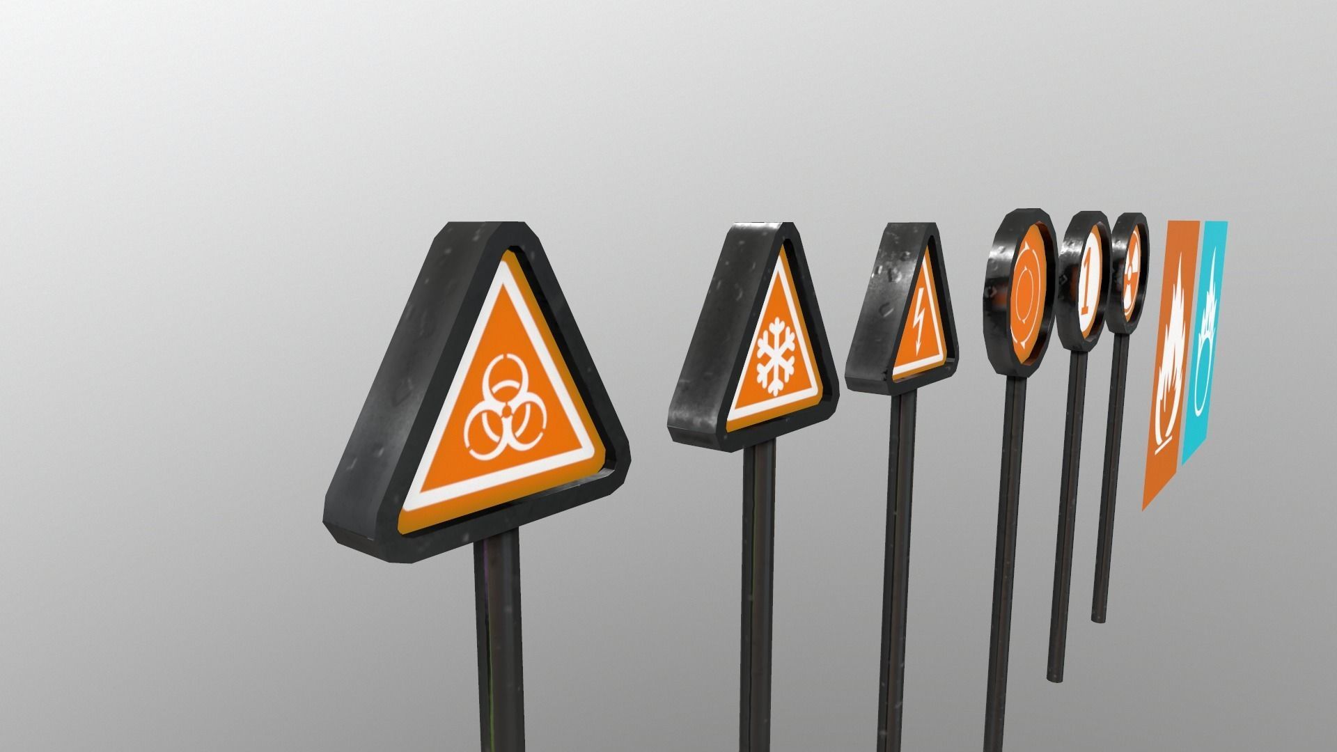 Sci-Fi Signs Low-poly 3D model_10