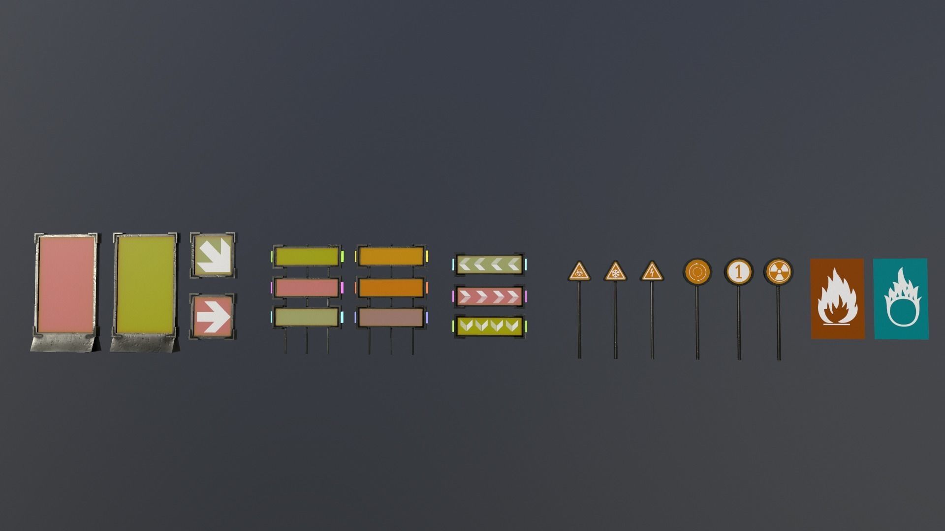 Sci-Fi Signs Low-poly 3D model_18